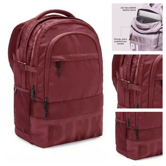Victorias Secret PINK COLLEGIATE BACKPACK MAROON/